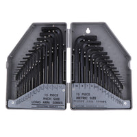 Allen Wrench Hex Key Set 30PC SAE METRIC Long Short Arm  CrV Steel  with Case FREE SHIP MFBS